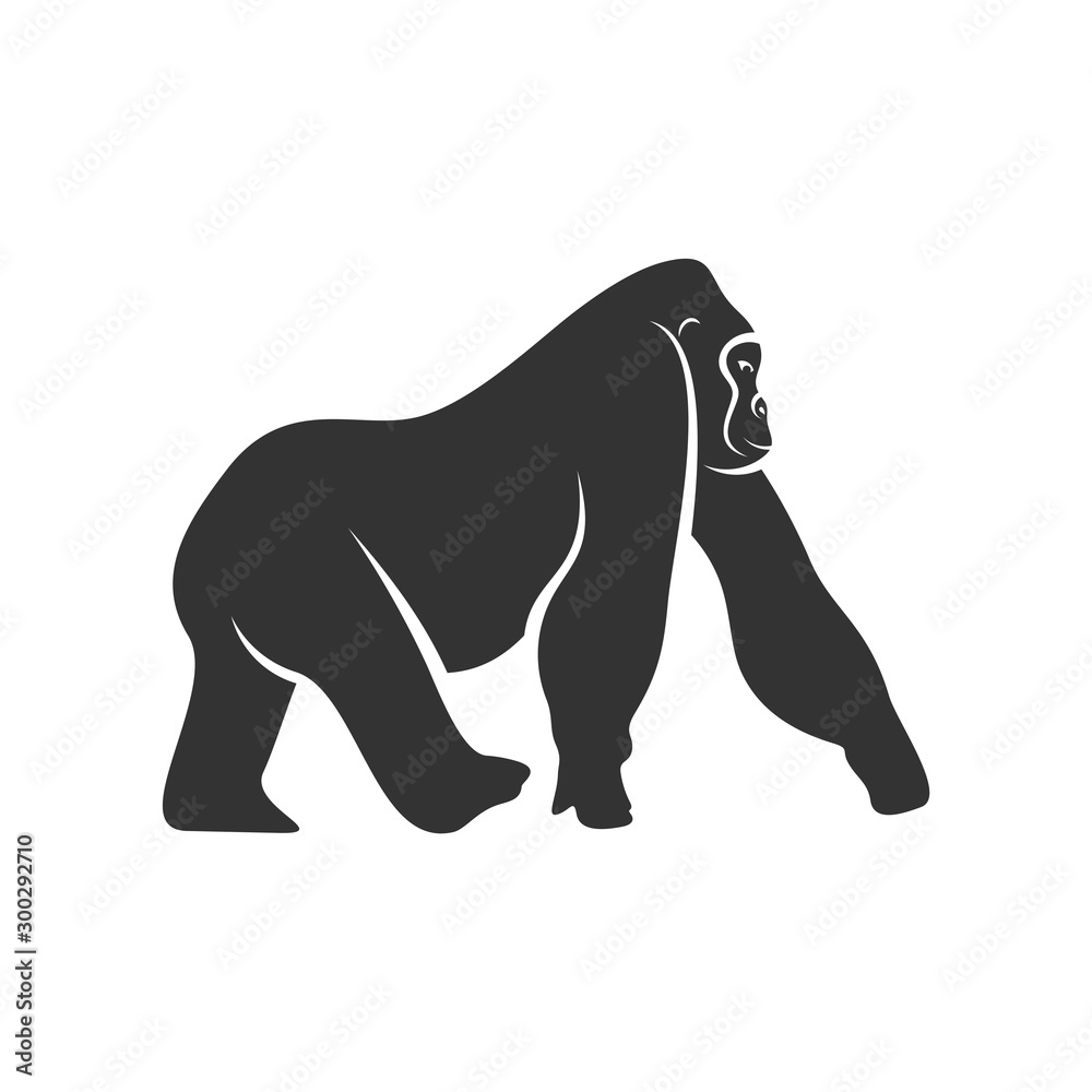 Gorilla Logo Design Vector. King kong logo Template Gorilla Logo Design Vector. King kong logo Template