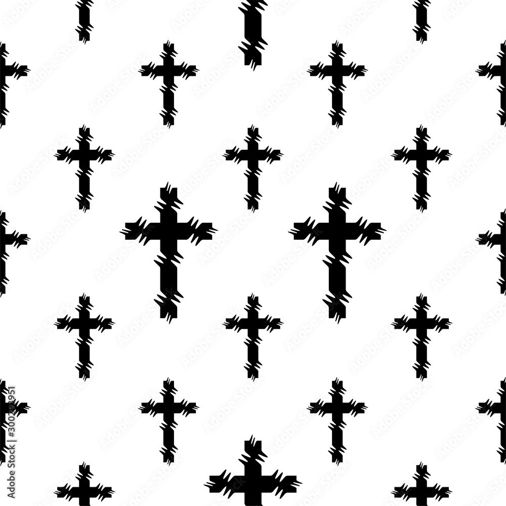 Obraz premium Christian Cross Seamless Pattern