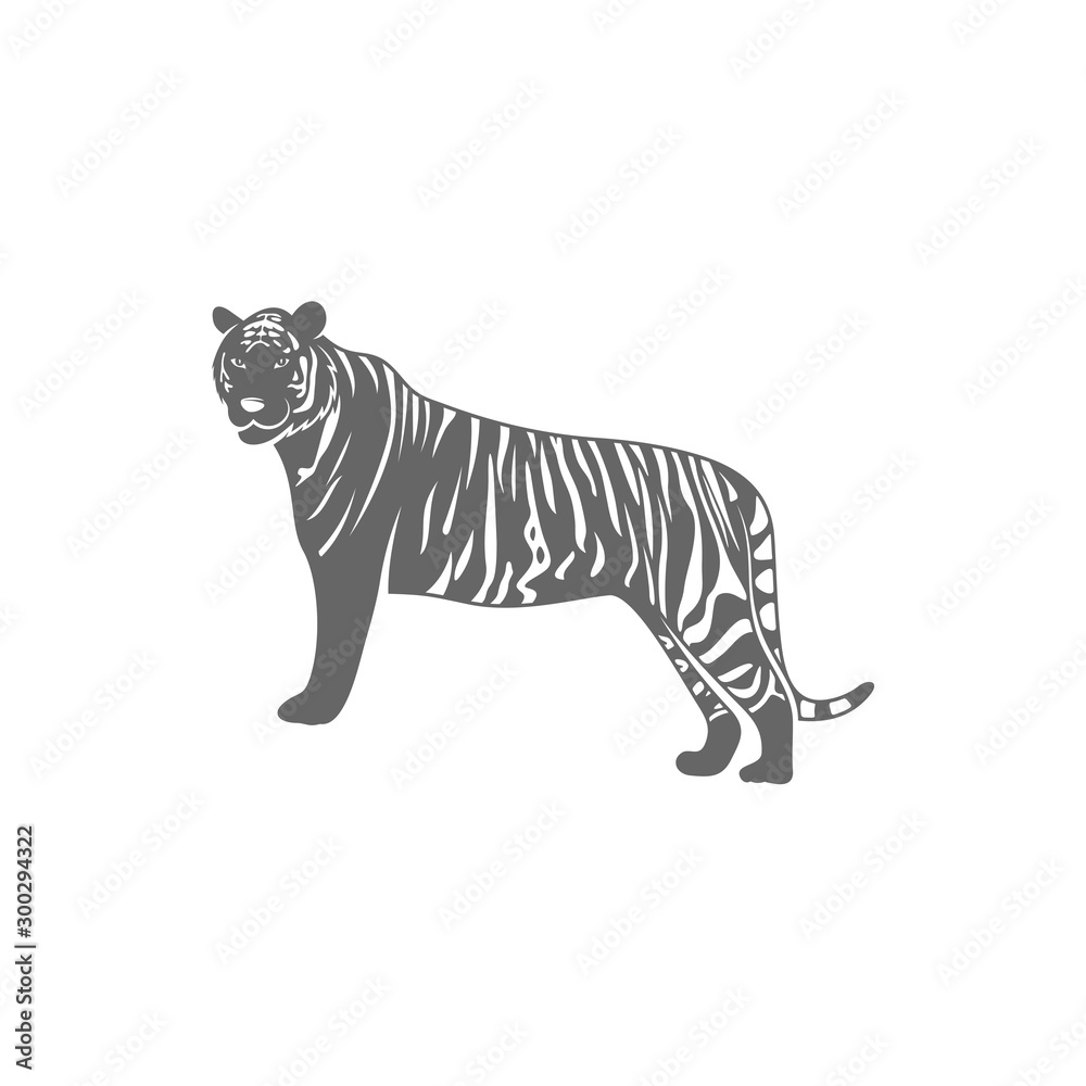Obraz premium Tiger Logo Design Vector. Tiger logo Template