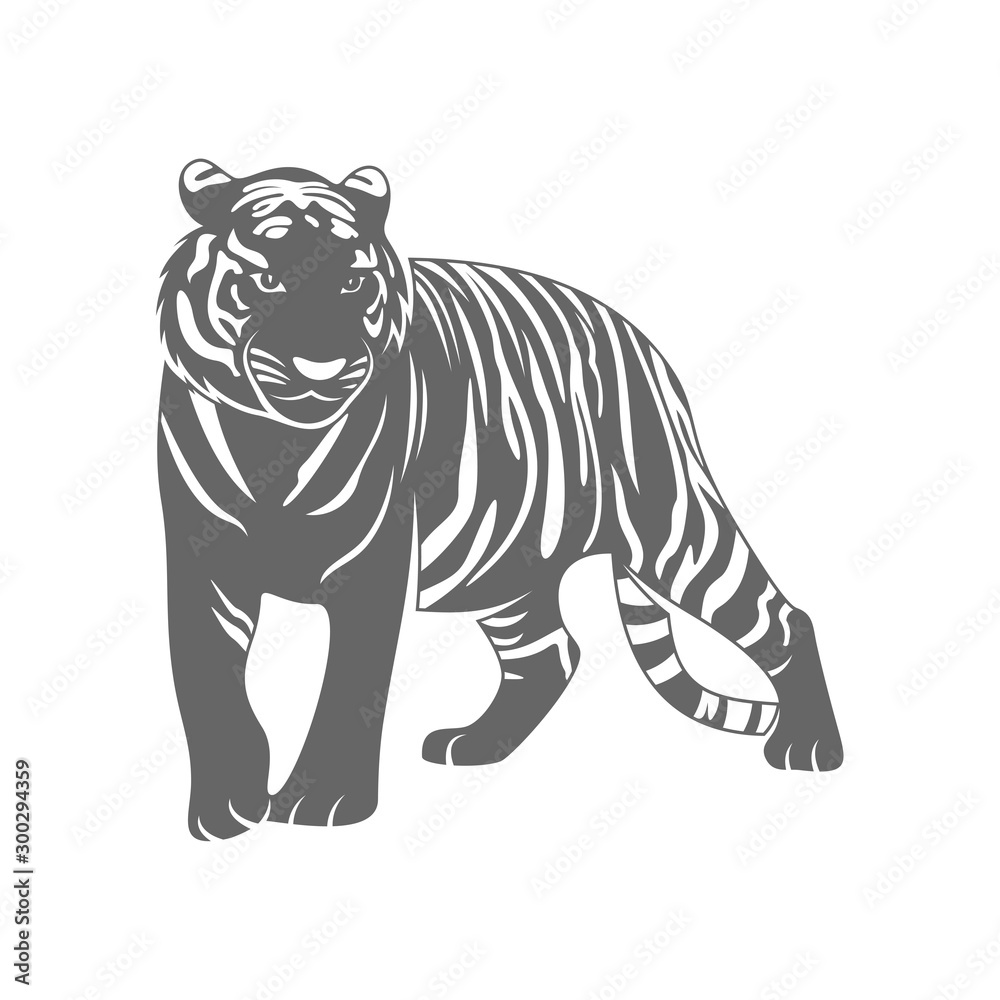 Naklejka premium Tiger Logo Design Vector. Tiger logo Template