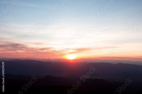 beautiful view on mountain Before sunrise