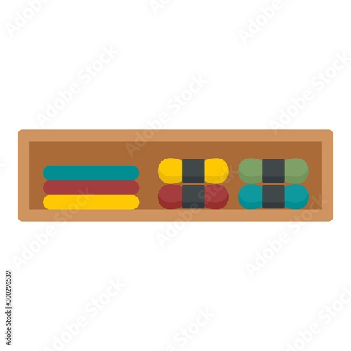 Sewing atelier icon. Flat illustration of sewing atelier vector icon for web design