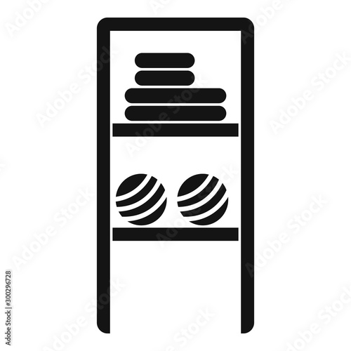 Atelier sewing rack icon. Simple illustration of atelier sewing rack vector icon for web design isolated on white background