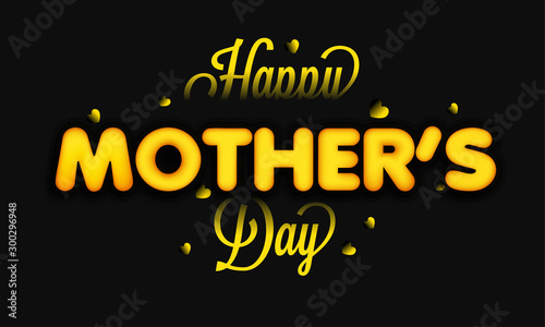 Golden Text design for Mother s Day celebration.