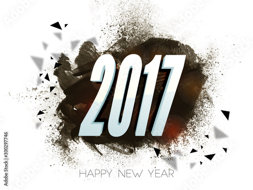 3D Text 2017 for Happy New Year celebration.