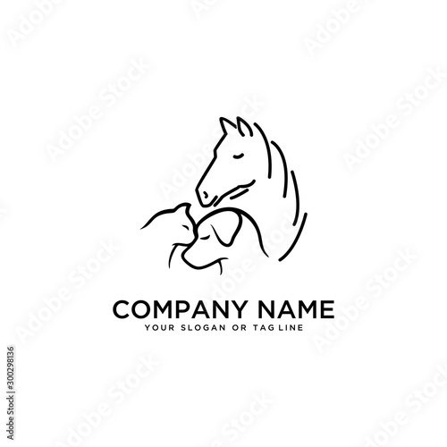 logo design Horse Dog Cat vector template
