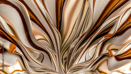 Bright background with a volumetric pattern and print. 3d illustration, 3d re...