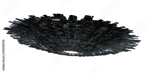 Fototapeta Naklejka Na Ścianę i Meble -  UFO, extraterrestrial visitors with alien spaceship
