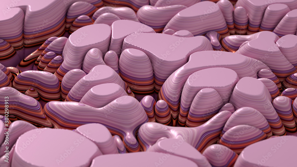 Fototapeta premium Soft, nice abstract background in bright colors. 3d illustration, 3d rendering.