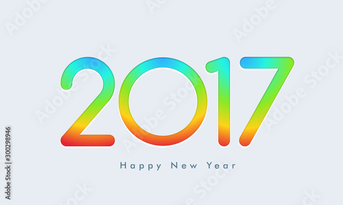 2017 Text Design for New Year Celebration.
