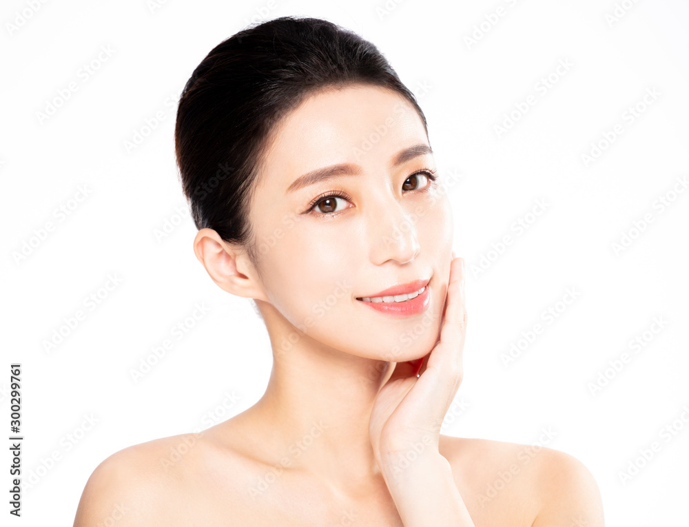 closeup young beauty with clean fresh skin closeup young beauty with clean fresh skin