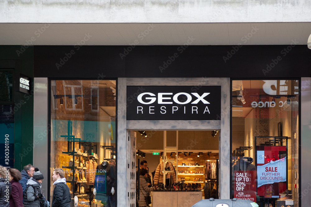 Geox store logo and store front Stock Photo | Adobe Stock