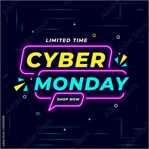 Modern Cyber monday sale template banner