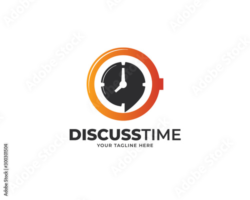 Free Download discussion time logo design vector - GFXLoad