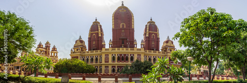 Panoramic view on Shri Laxminarayan Temple, Birla Mandir, Hindu Vishnu Temple in New Delhi, India, Asia. photo