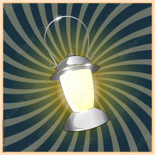 Ramadan Kareem celebration with illuminated lantern.