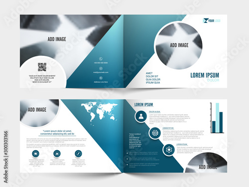 Four Pages Professional Business Brochure Set.
