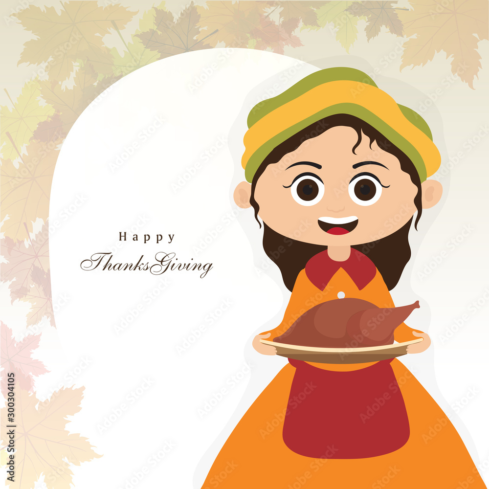 Pilgrim girl for Thanksgiving Day celebration. Pilgrim girl for Thanksgiving Day celebration.