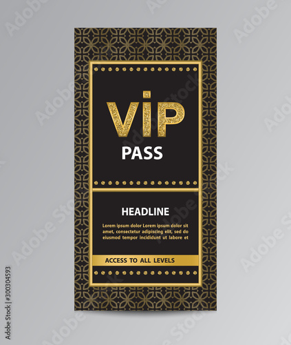 VIP pass admission template