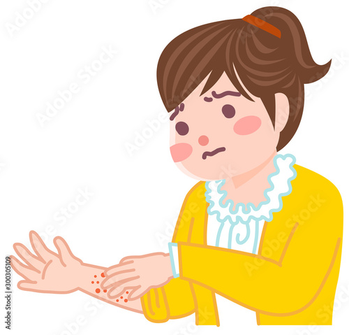 皮膚病で困っている女の子