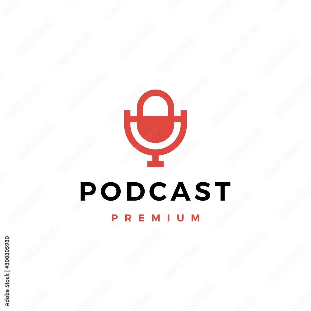 mic podcast logo vector icon illustration mic podcast logo vector icon illustration