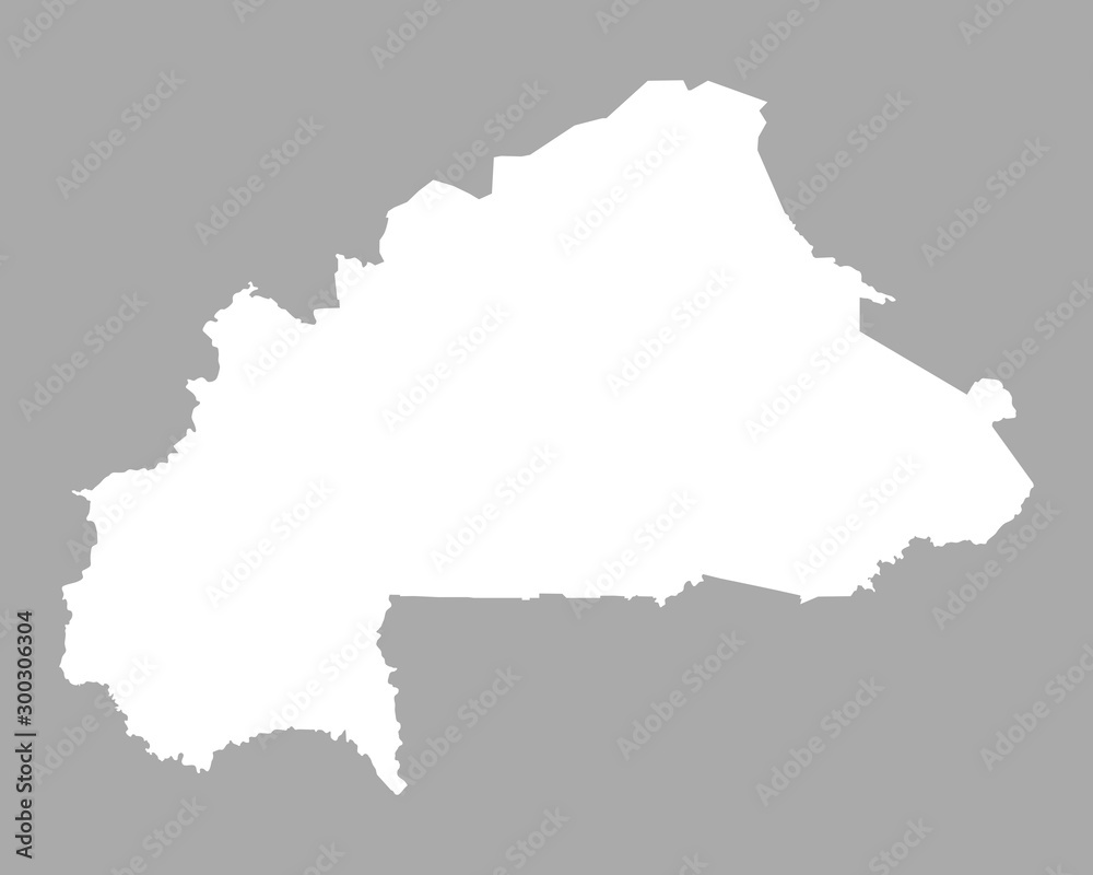 Fototapeta premium Karte von Burkina Faso