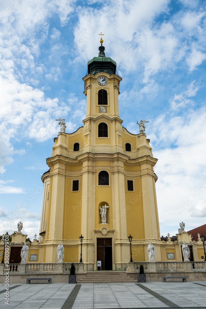 Baroque style of Parish Church in Laxenburg, Lower Austria, Austria.