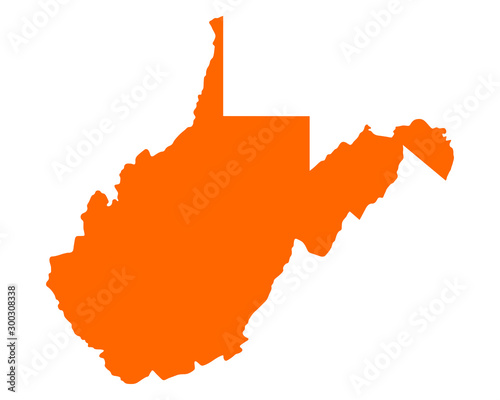Karte von West Virginia