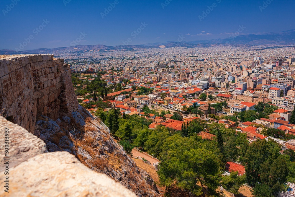 ギリシャ・アテナイのアクロポリスからの風景
