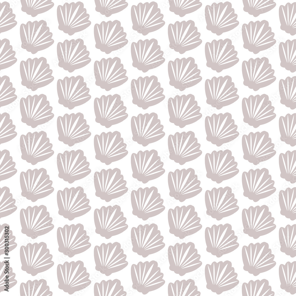 Seamless pattern with seashell on white. Seamless pattern with seashell on white.