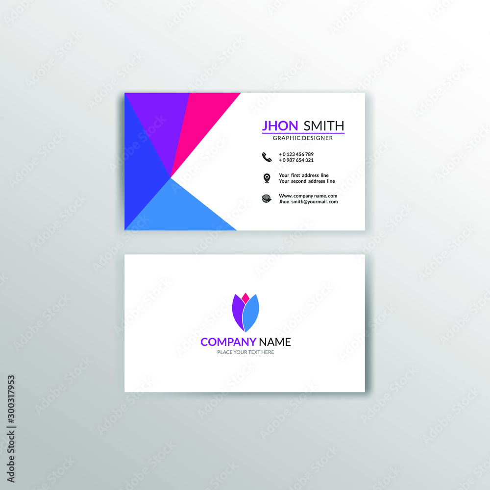 Creative and professional business card design. vector illustration