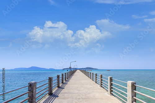 Bridge to pier at Rawai Beach, Phuket, Thailand