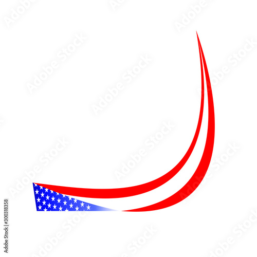 American Flag illustration vector design for any american concept