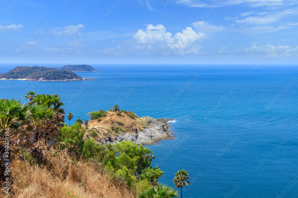 Laem Promthep Cape, the most beautiful and famous sunset watching viewpoint in Phuket, Thailand