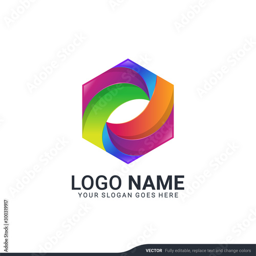 Free Download Creative abstract digital technology symbol logo design. Editable vector illustration logo design - GFXLoad