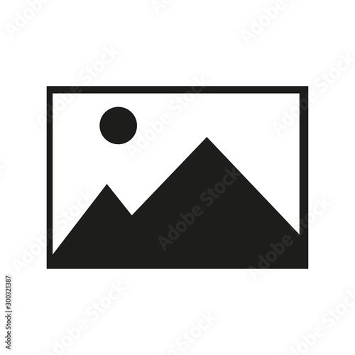 Picture icon isolated on white background. Vector illustration. Eps 10.