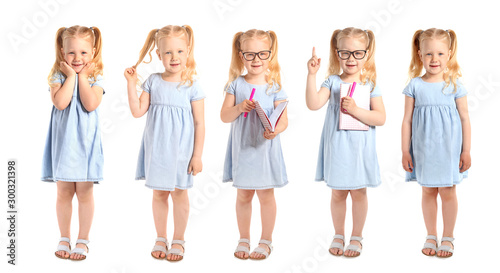 Collage with adorable littl...