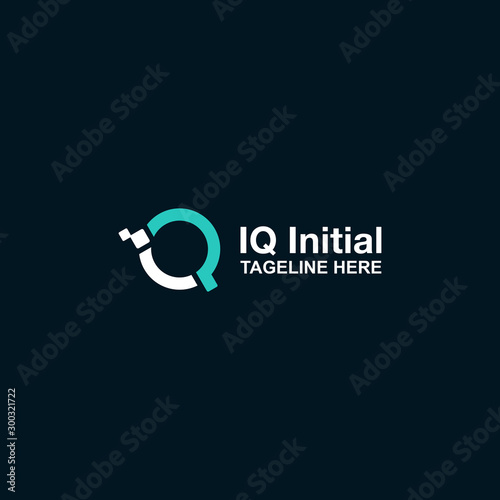IQ Initial Logo Design Awesome Inspiration