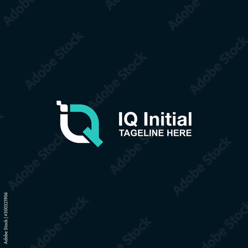 IQ Initial Logo Design Awesome Inspiration