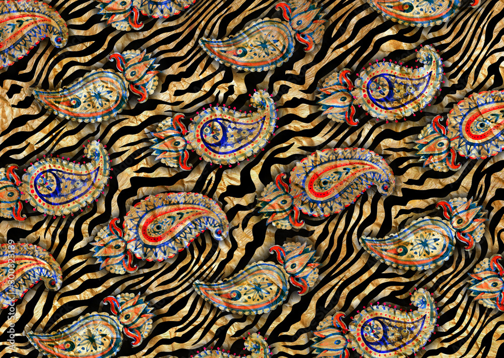 abstract ethnic paisley pattern abstract ethnic paisley pattern