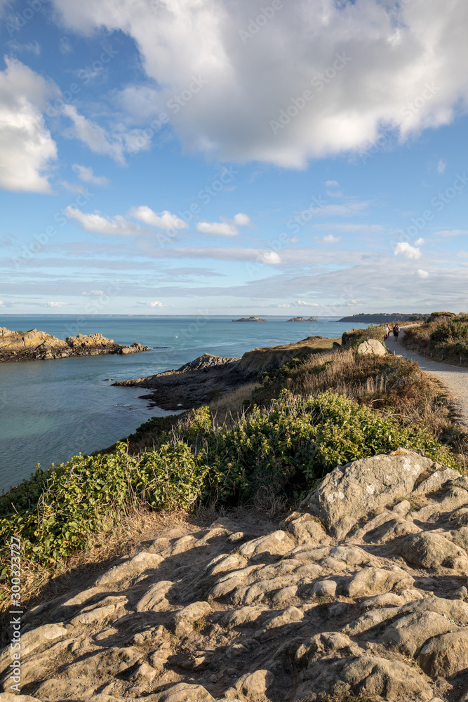 Cancale, France - September 14, 2018: Pointe du Grouin in Cancale. Emerald Coast, Brittany, France ,