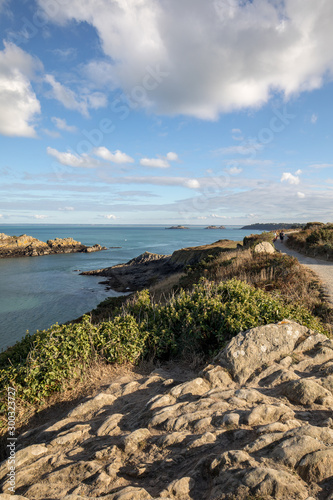 Cancale, France - September 14, 2018: Pointe du Grouin in Cancale. Emerald Coast, Brittany, France ,