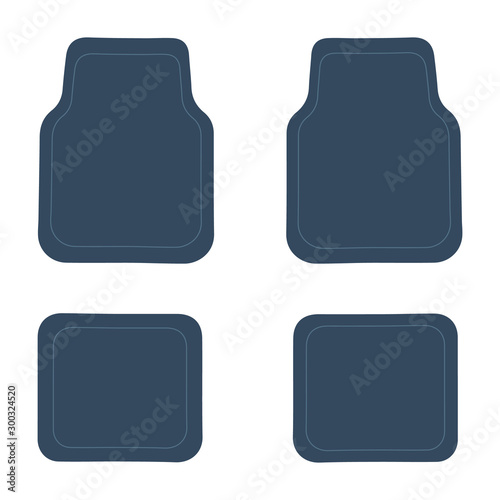 Car mat icon, car floor carpet vector icon. Car floor mat icon in flat style isolated vector illustration on white transparent background.
