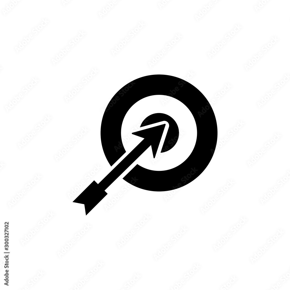 Target flat vector icon. Arrow in dartboard flat vector icon Target flat vector icon. Arrow in dartboard flat vector icon