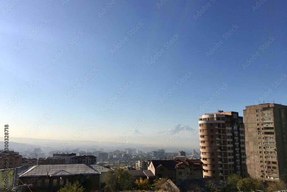 Armenia, Yerevan Mountain Ararat, clear morning weather. 4 November 2019