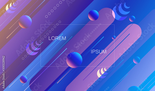 Modern stylish stationery trendy background with deep gradients and vibrant colors. Futuristic simplistic geometric dynamic vector design.