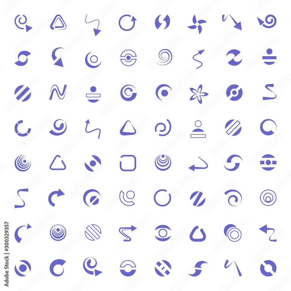 Design elements set. Abstract icons. Design elements set. Abstract icons.