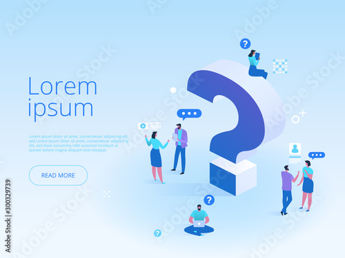 Question mark landing page template