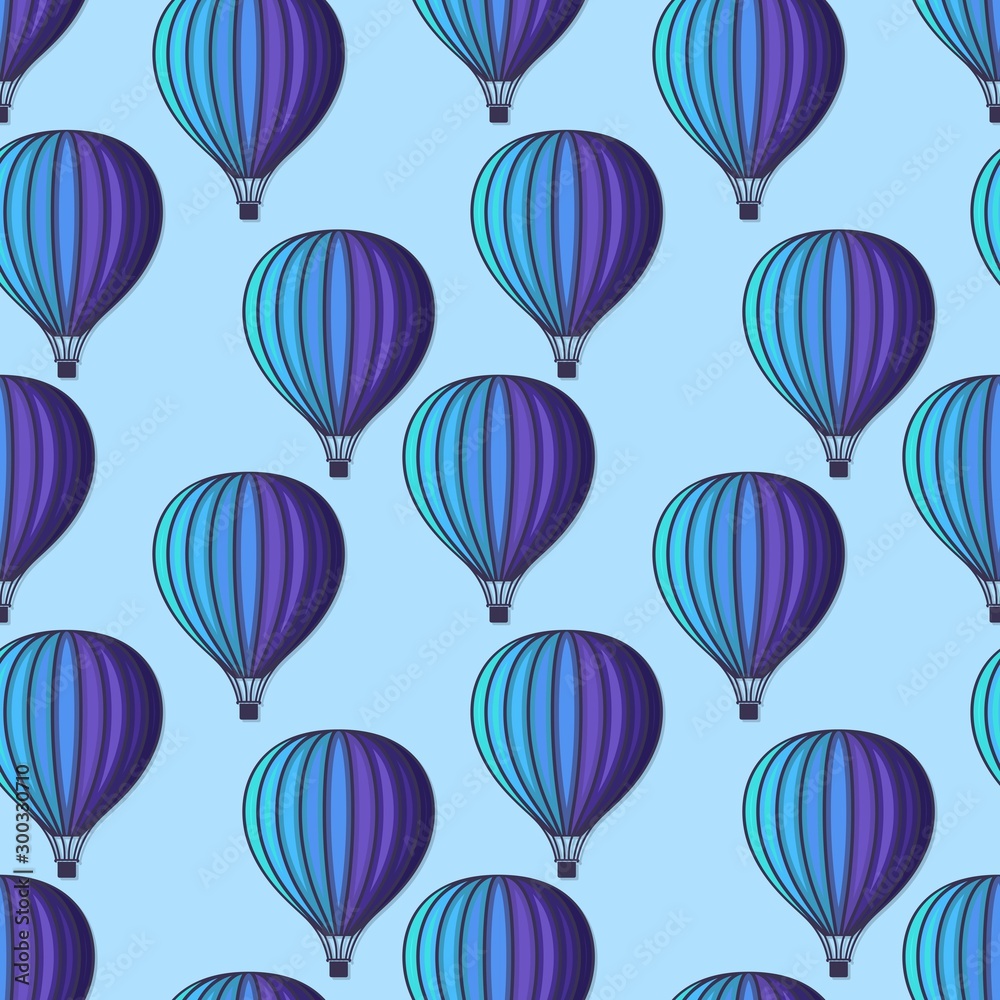 Seamless pattern with air balloons. Vector illustration.