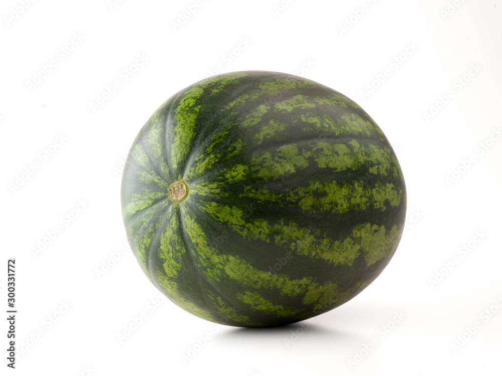 Striped watermelon isolated on white background Striped watermelon isolated on white background